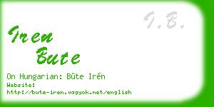 iren bute business card