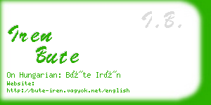 iren bute business card